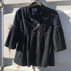 Three-quarter length sleeve military style jacket
